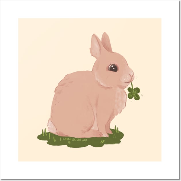 Lucky Bunny Wall Art by SarahWrightArt